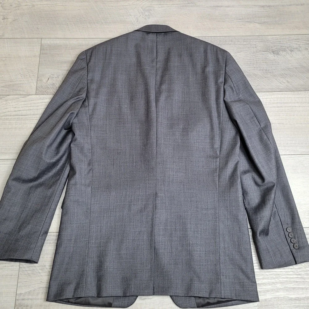 Lauren Ralph Lauren Sport Coat Mens 42 XL Long Sleeve Wool Blazer Charcoal Twill